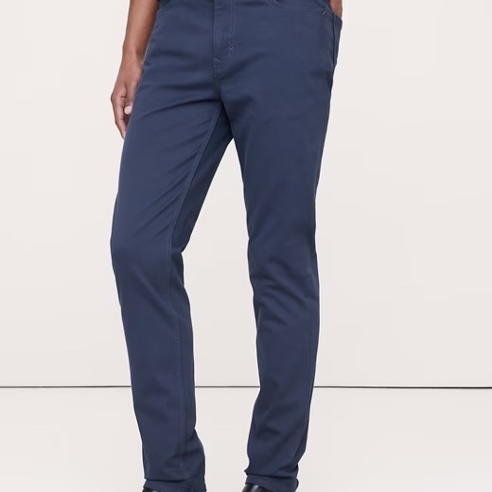 Banana Republic Traveler Slim Fit Navy Twill Pants Men’s 32x32